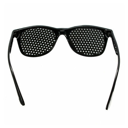 2 Pair Stenopeic Pinhole Glasses Antifatigue Vision Improver Sunglasses