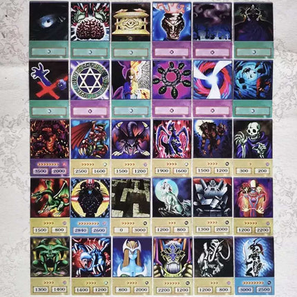 100Pcs YUGI Anime Cards – Blue Eyes, Dark Magician, Exodia, Slifer