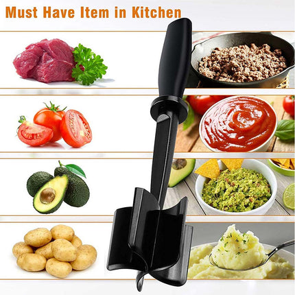 Heat Resistant Meat Chopper Masher for Ground Beef & Hamburger