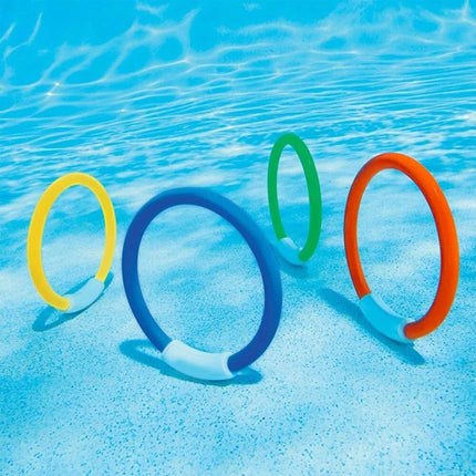 19pcs Kids Underwater Diving Toy Set, Swimming Pool Dive Rings & Seaweeds