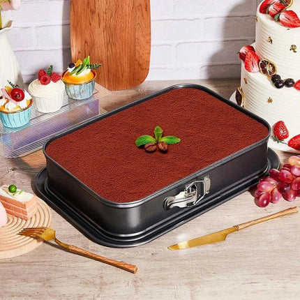 Non-Stick 28cm Springform Cake Tin Rectangular Baking Bakeware