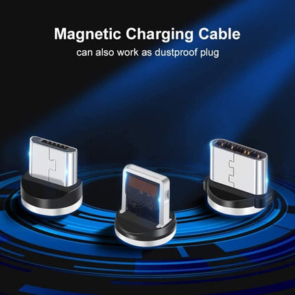 2PCS Magnetic USB-A to USB-C/Micro LED Charging Cable 1M/2M for iPhone Samsung