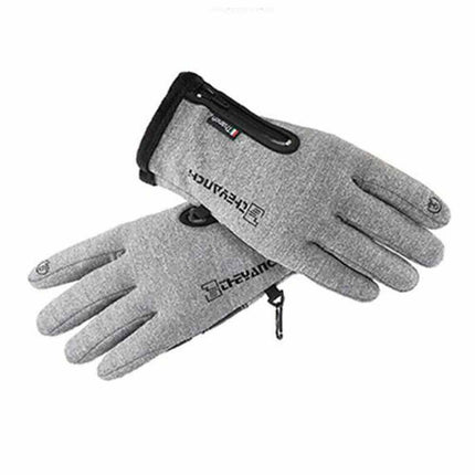 Waterproof Thermal Touch Screen Winter Gloves with Windproof Zipper