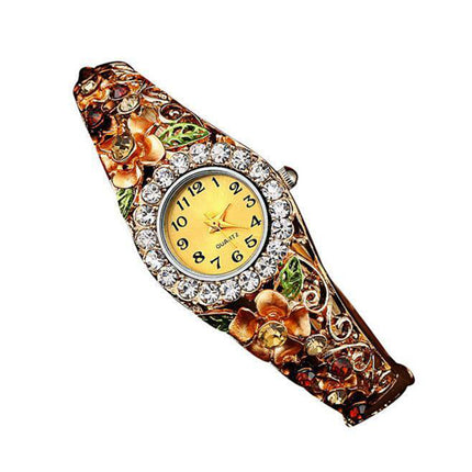 Elegant Rhinestone Bracelet Watch for Women, Analog Wristwatch