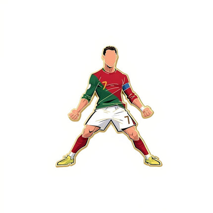 4PCS Football Star Pin Badge Set for Fan Backpack Accessory