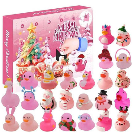 2025 Christmas Countdown Advent Calendar Pink Duck Daily Surprise