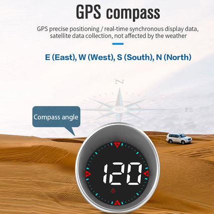 Universal G5 HUD GPS Speedometer Car Head Up Display with Speed Alarm