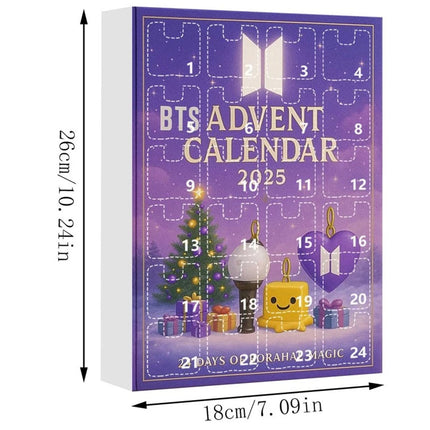 2025 K-Pop Boys Advent Calendar Keychain Toy 24 Day Christmas Countdown