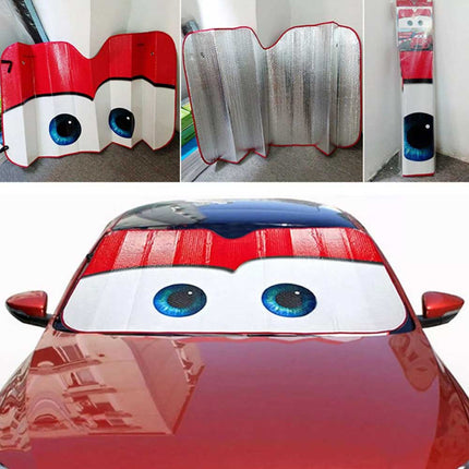 Car Windshield Sun Shade Cartoon Eye Visor SUV Front Window Cover