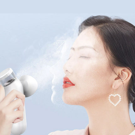 White Nano Eye Mist Sprayer, Hot Compress Moisturizing, Rechargeable