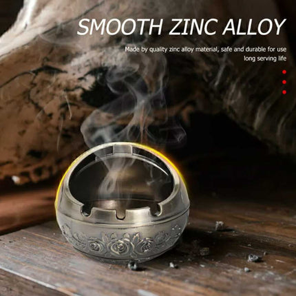 8CM Ashtray with Decorative Lid Holder for Smoking Cigarettes