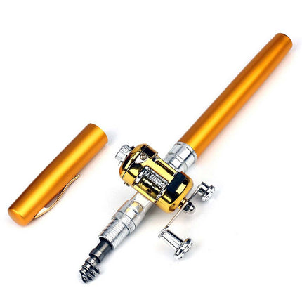 Telescopic Pen Fishing Rod Pocket Size Portable Pole and Reel Combo