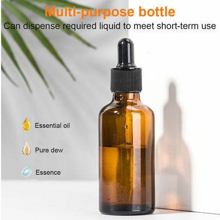 5-100ml Amber Glass Dropper Bottle, Essential Oils Reagent Eye Pipette AU