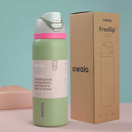 1X Random Owala FreeSip Water Bottle Stainless Steel Insulated Portable Sports