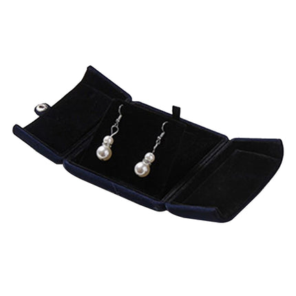 Small Velvet Double Open Jewelry Box, Gift Holder for Necklace and Earrings