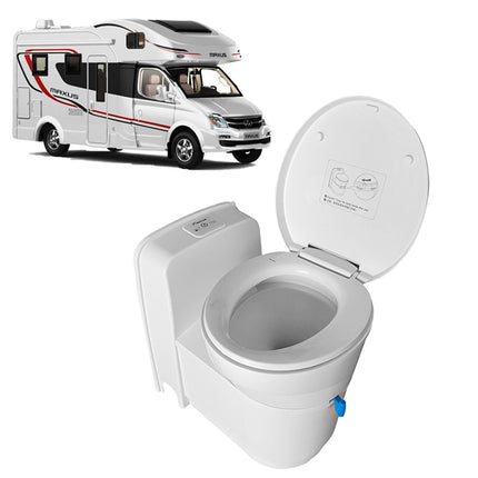 RV Caravan Toilet 3J-W5000 – Compact Hygienic Rotating Bowl, 17.2L Tank