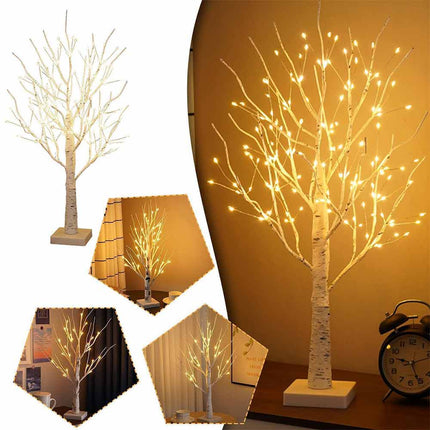 60CM 144 LED Birch Twig Tree Table Light, Warm Desktop Dinner Lamp