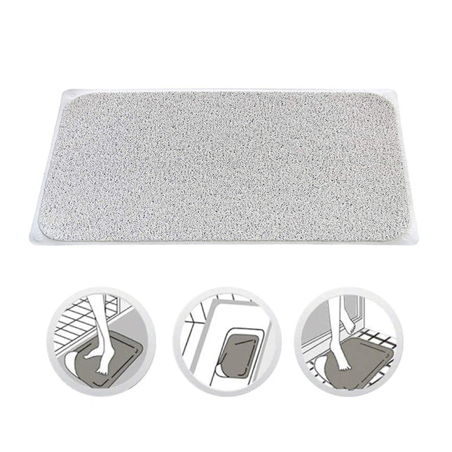 2X Anti Slip Loofah Shower Rug, Non Slip Bathroom Mat Carpet Water Drains