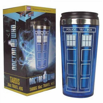 16oz Doctor Who TARDIS Insulated Tumbler Travel Coffee Mug Cup