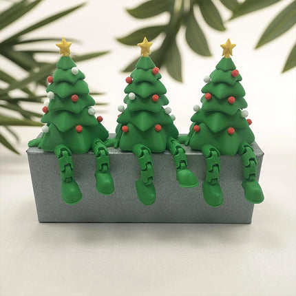 3D Printed Christmas Tree Desktop Decoration Movable Joints Tabletop