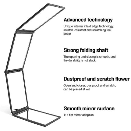 Adjustable 4-Way Mirror for Self Haircut, 360° Four-Fold DIY Tool