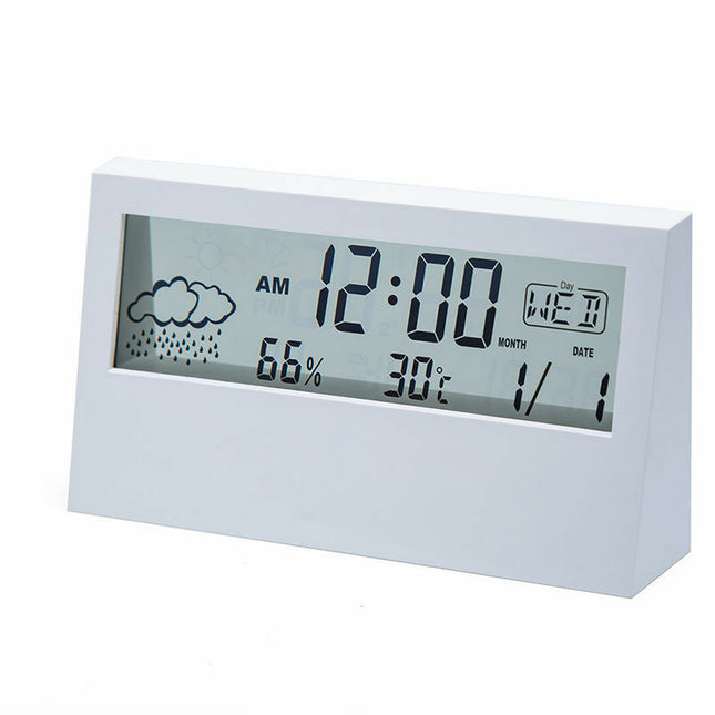 Digital LCD Thermometer Hygrometer Home Temperature Humidity Alarm Clock