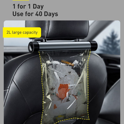 Baseus Car Trash Can Litter Bag Garbage Waste Bin Lid Organizer