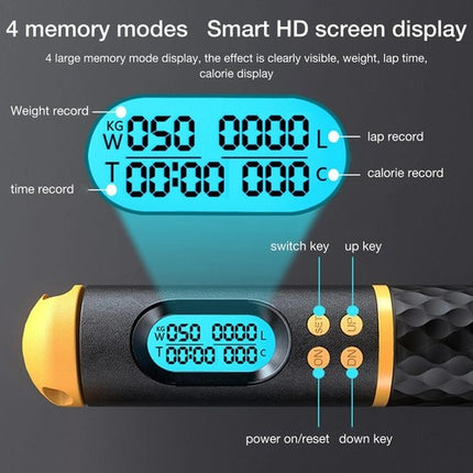 2-in-1 Cordless Jump Rope with Digital Counter & Calorie Count