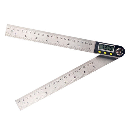 200mm Digital Angle Ruler 360° Stainless Steel Electronic LCD Protractor