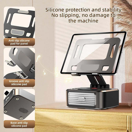 Adjustable Stand with Bluetooth Speakers for Phone & Tablet