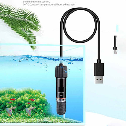 Mini Submersible Aquarium Heater 26C Constant Temp for Small Tank