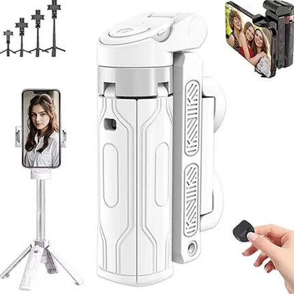 Travel Mini Selfie Stick & 4-Leg Floor Stand, Universal Phone Mount