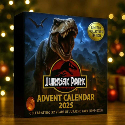 2D Flat Christmas Dinosaur Advent Calendar 2025 24 Day Acrylic Set