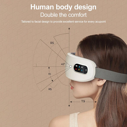 Eye Massager with Heat & Bluetooth Music – Reduce Strain, Relax