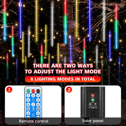 10PCS 50cm Meteor Shower LED Rain Drop String Light, Falling Star Decor