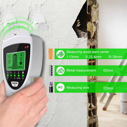 5-in-1 Stud Finder Wall Sensor – Electronic Beam & Joist Detector