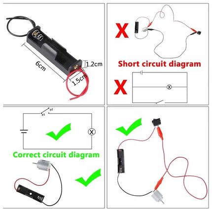 Sntieecr Electric Circuit Motor Kit – Science Experiment Educational Montessori Toy