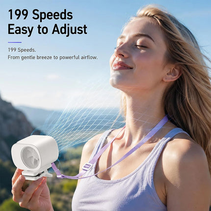 360° Rotating Car Clip-On Air Conditioner Fan with LED Display Cold Air