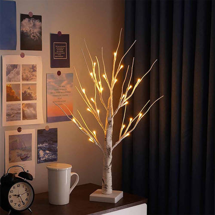 60CM 144 LED Birch Twig Tree Table Light, Warm Desktop Dinner Lamp