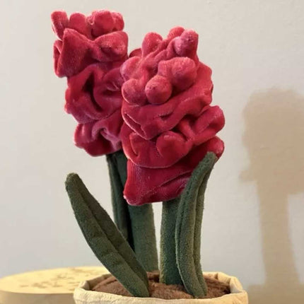 Dark Pink Hyacinth Amuseable Plant Soft Toy Plush Flower