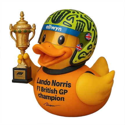 Lando Norris F1 Champion Duck Resin Figurine 2025 British GP Funny Ornament