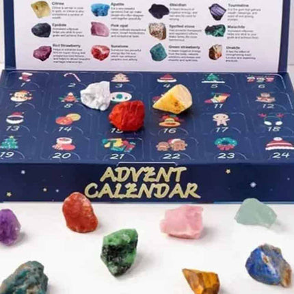 2026 Geological Ore Advent Calendar Mock Stone Rock Crystal Xmas Countdown