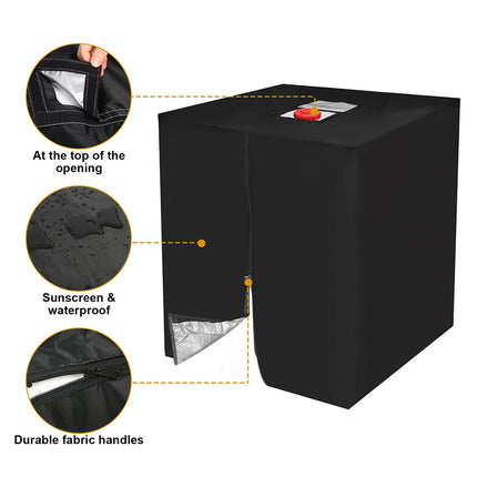 Heavy Duty IBC Water Tank Cover Waterproof For 1000L Container UV Protective