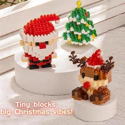 Santa Claus Design Building Blocks Set, 6Pcs Christmas Ornaments