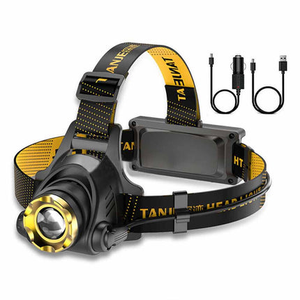 Super Bright USB Rechargeable Headlamp LED Headlight Torch Flashlight