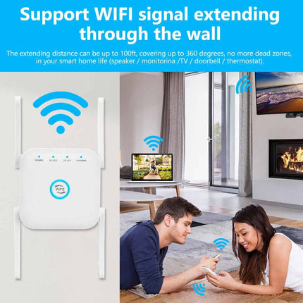 1200Mbps WiFi Booster Dual Band Extender Wireless Network Repeater Range