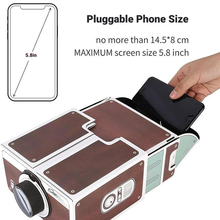 Portable DIY Mobile Phone Projector Amplifier for Home Cinema