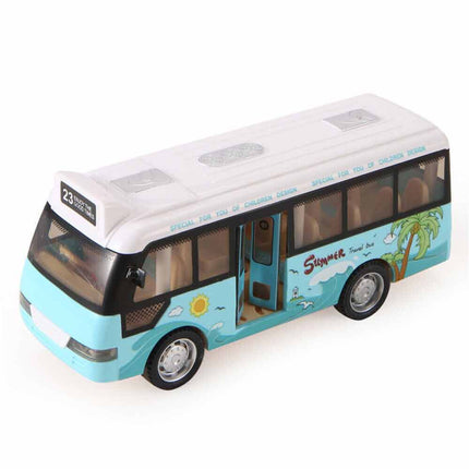 Simulation School Bus Toy with Sound, Light & Opening Doors for Kids