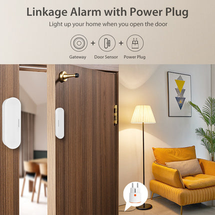 Smart Door Window Sensor Matter Thread WiFi Magnetic Alarm Phone Alert