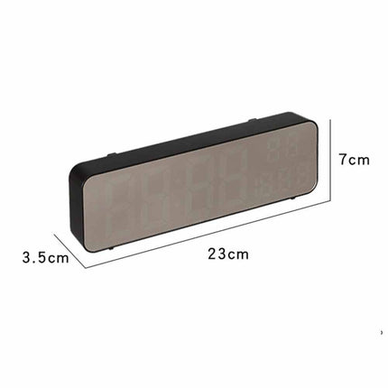 LED Digital Wall Clock, Large Screen with Time, Temperature & Humidity Display